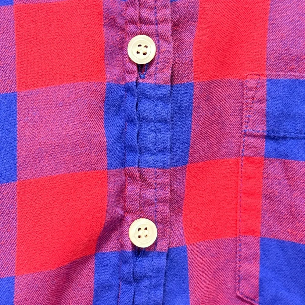 J. Crew boy fit cotton Vibrant Red and Blue Plaid Shirt S‎